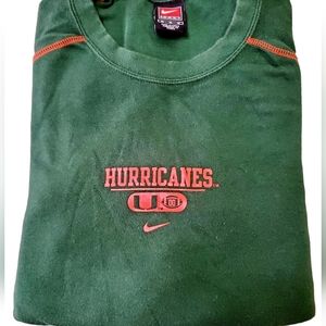 1990s University of Miami Hurricanes long sleeve tshirt